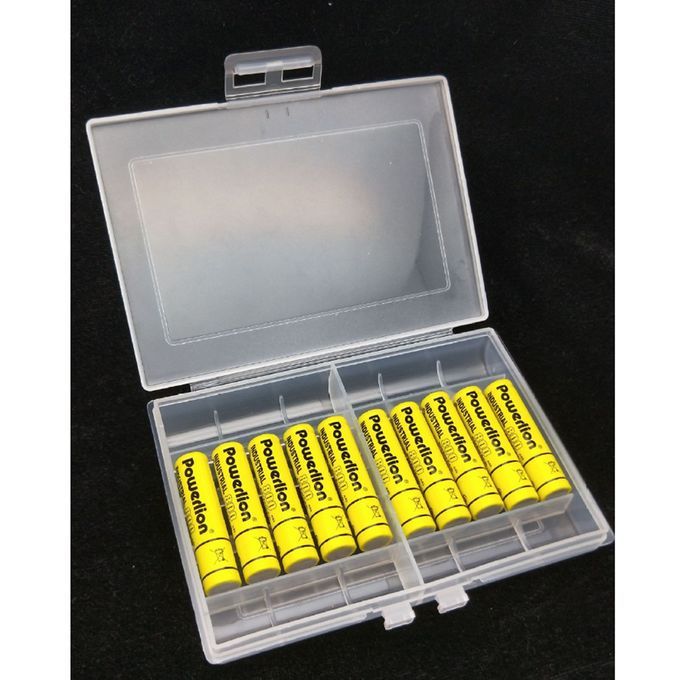 10X AA Or AAA Battery Clear White Storage Case Holder Rechargeable
