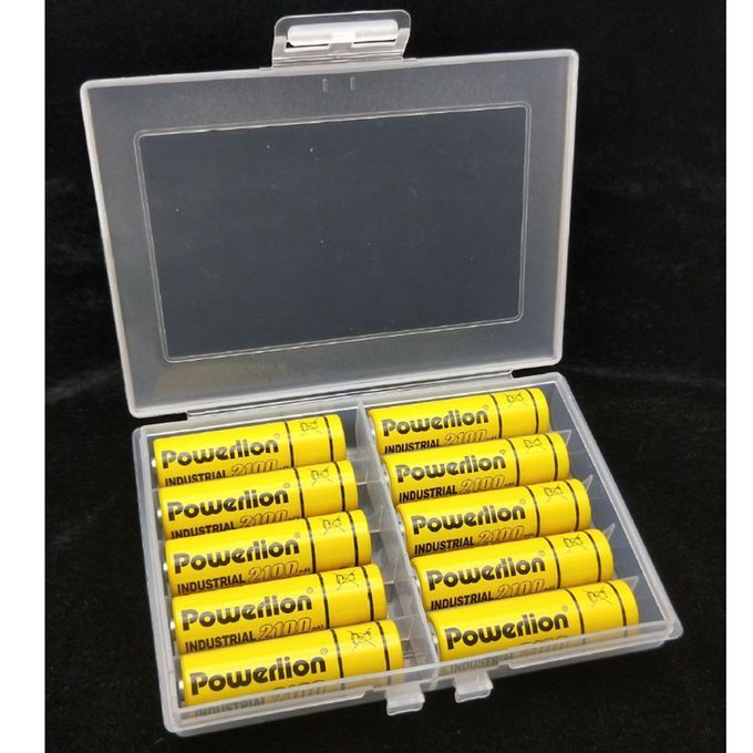 10X AA Or AAA Battery Clear White Storage Case Holder Rechargeable