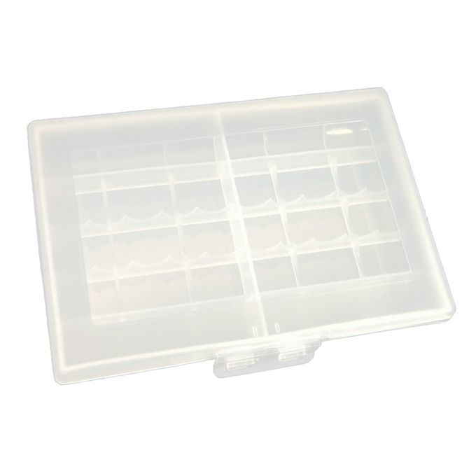 10X AA Or AAA Battery Clear White Storage Case Holder Rechargeable