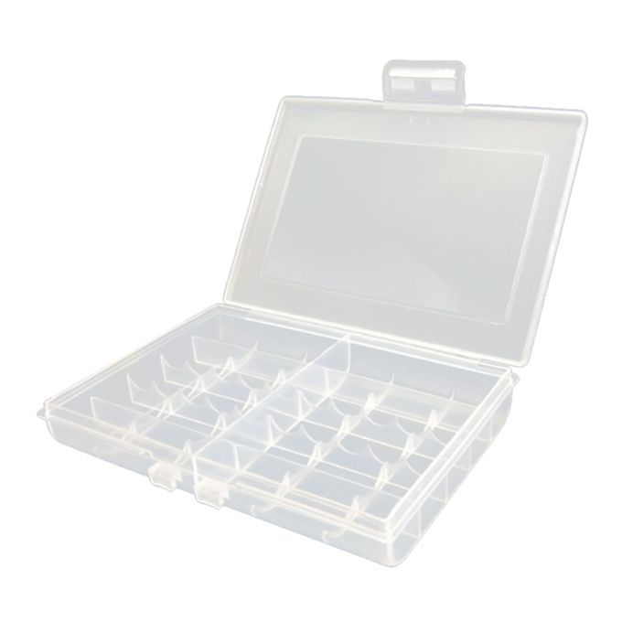 10X AA Or AAA Battery Clear White Storage Case Holder Rechargeable
