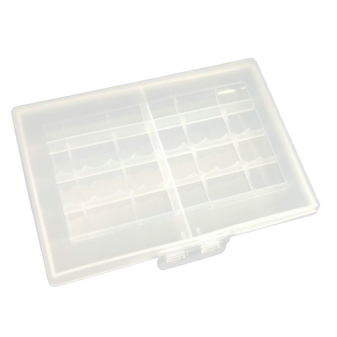 10X AA Or AAA Battery Clear White Storage Case Holder Rechargeable