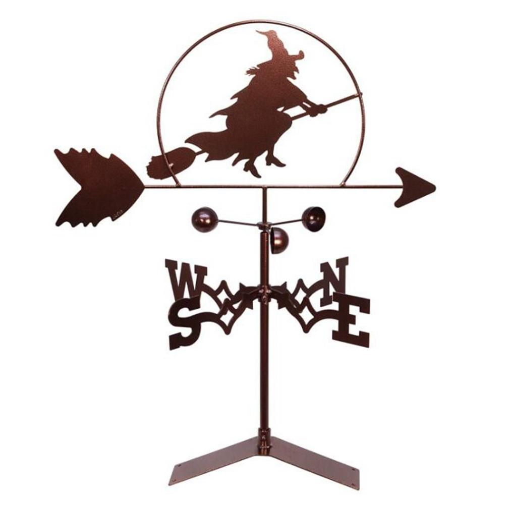 Witch Weather Vane Stainless Steel Spray Paint Gardening