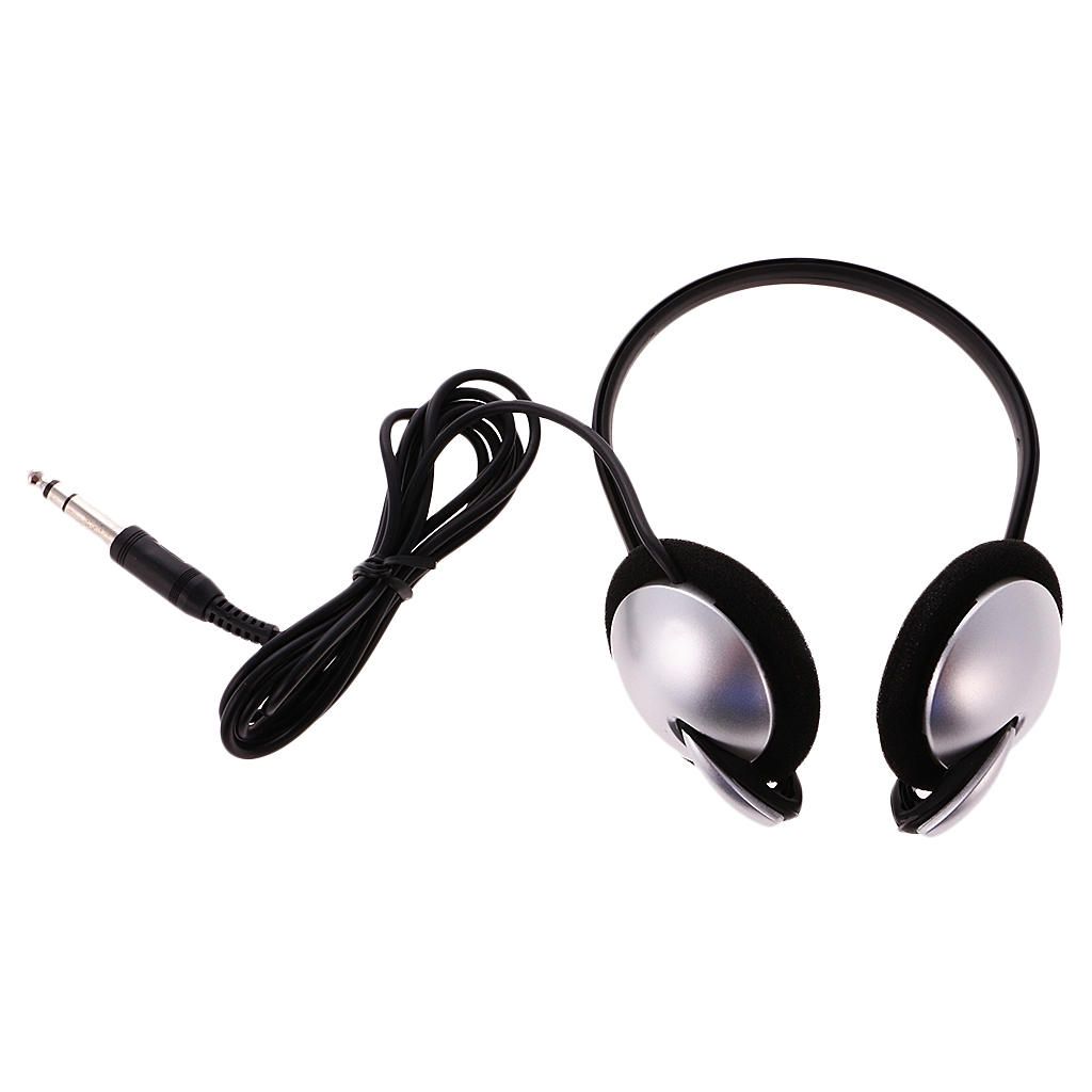 Electronic Piano Headphone Stereo Headset 6.35mm Plug, For