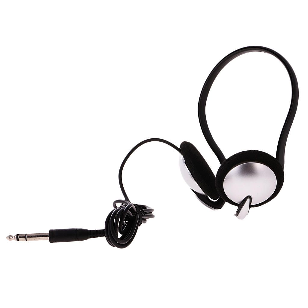 Electronic Piano Headphone Stereo Headset 6.35mm Plug, For