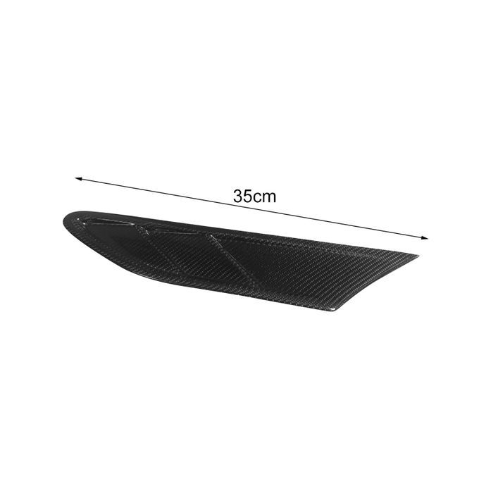 2Pcs Self-adhesive Black Carbon Fiber Side Fender Air-Black