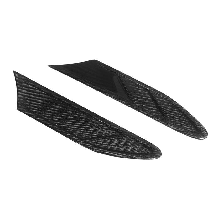 2Pcs Self-adhesive Black Carbon Fiber Side Fender Air-Black