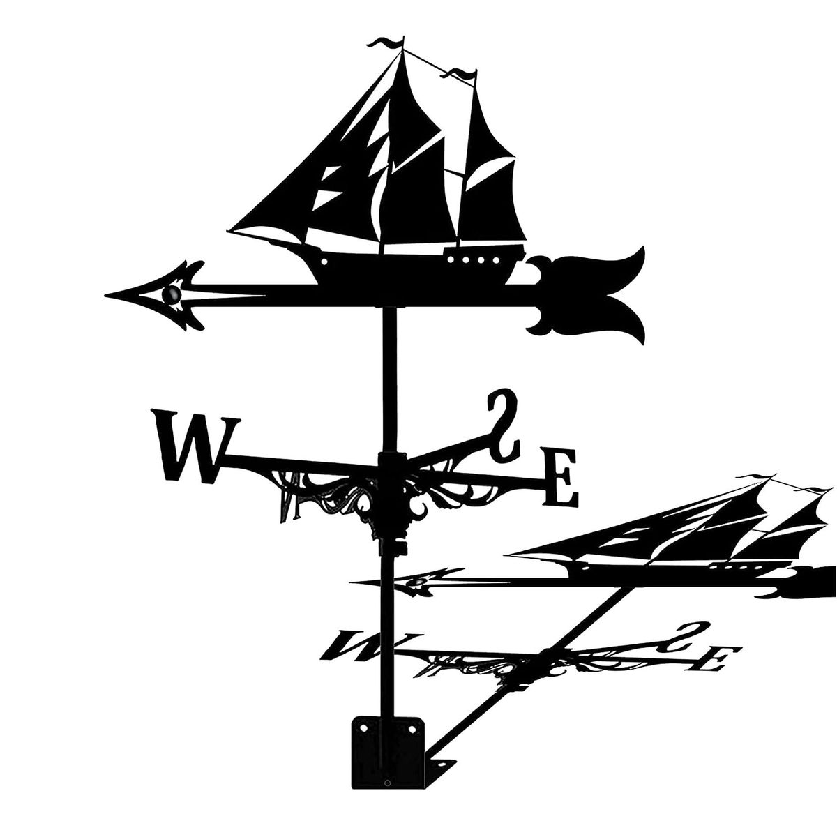 Sailboat Weather Vane - Retro Sailboat Weathervane