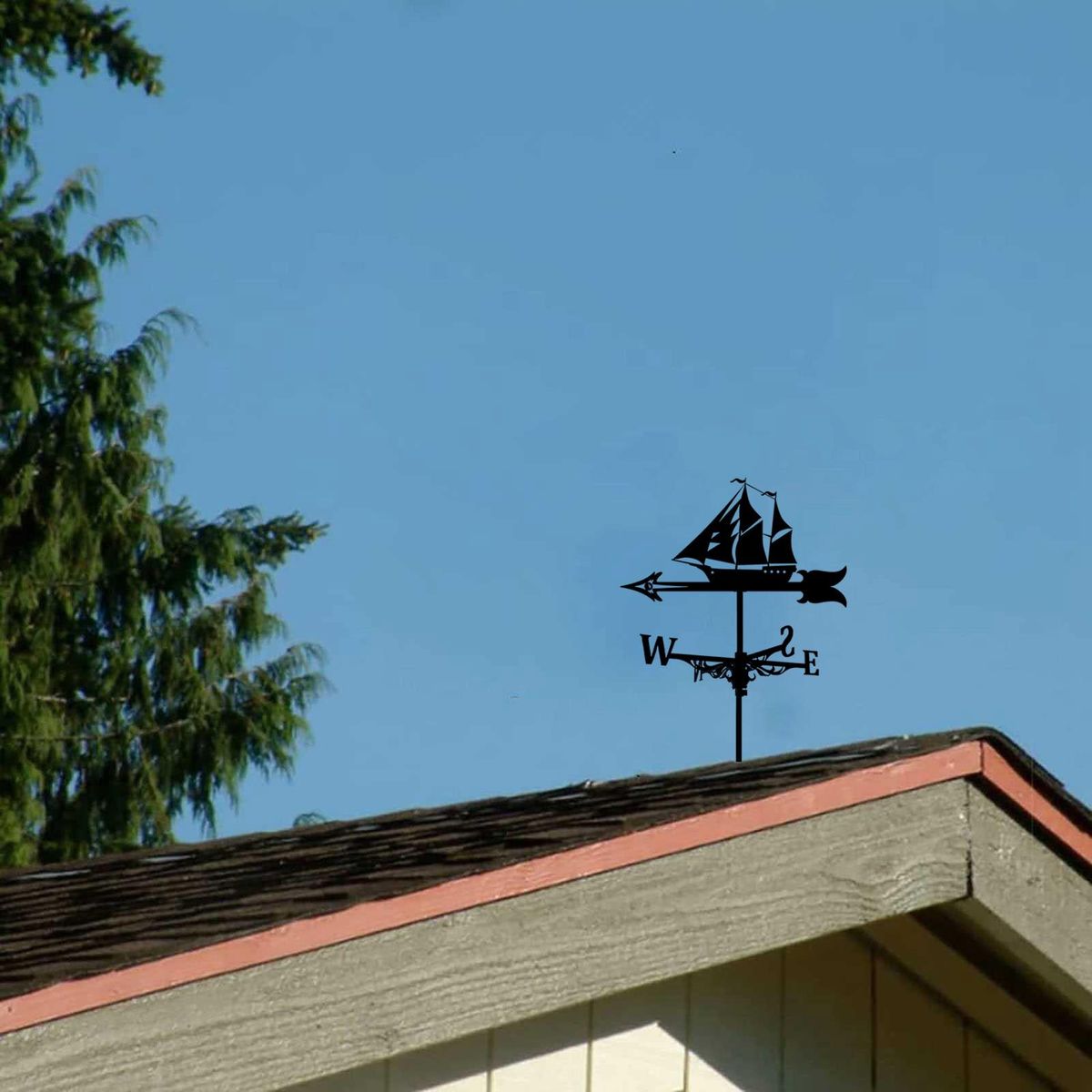 Sailboat Weather Vane - Retro Sailboat Weathervane