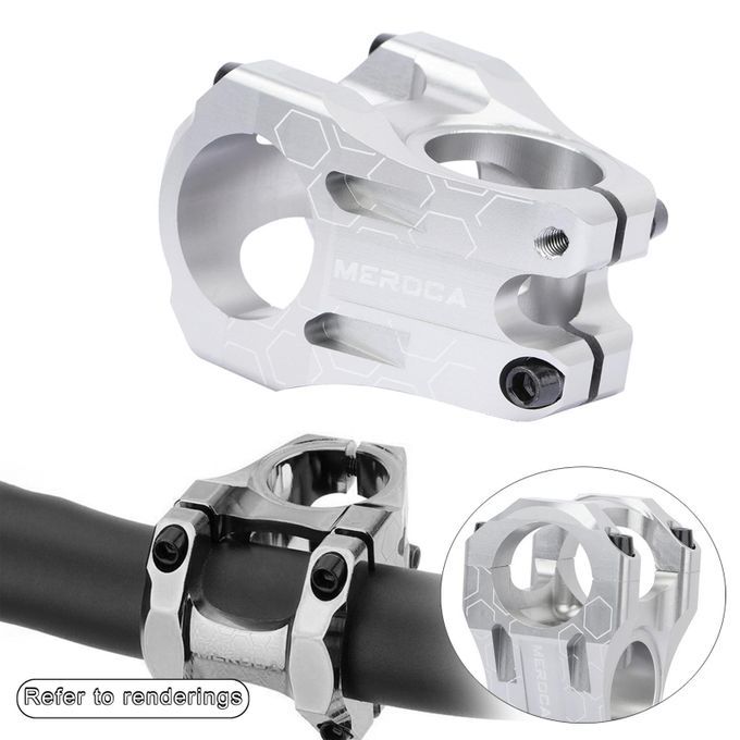 MTB Road Bike Stem Lightweight Front Fork 1-1/8" 31.8mm Short Silver