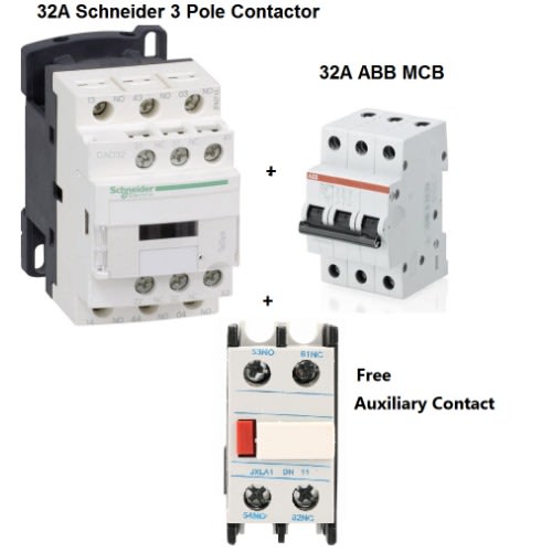 32a Contactor With 32a Abb Mcb Circuit Breaker + Free Auxiliary
