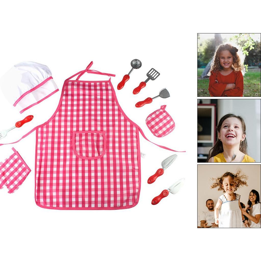 Chef Costume Set For Kids Girls Cooking Game For Kids Boys Toddler