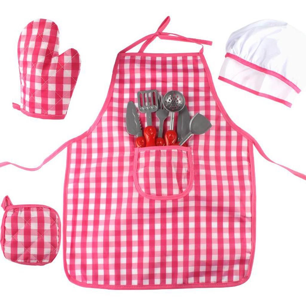 Chef Costume Set For Kids Girls Cooking Game For Kids Boys Toddler