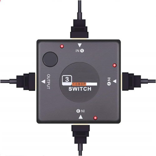 Hdmi Switch Selector & Splitter  3 In 1 Out 1080p 3 Port To 1 Port