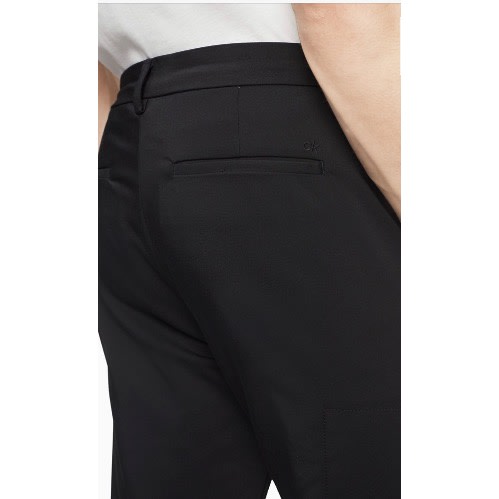 Skinny Fit Tech Chino Pants- Black