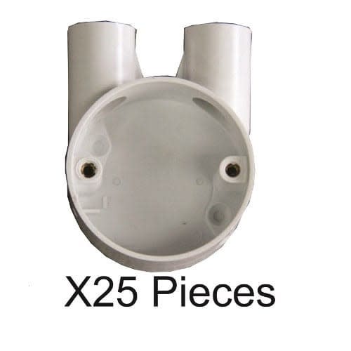 20mm Pvc U Way Box - 25 Pieces