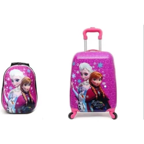 2pcs/ Set Frozen Child School Bag Luggage Suitcase 18