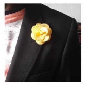 Petal Lapel Pin - Yellow