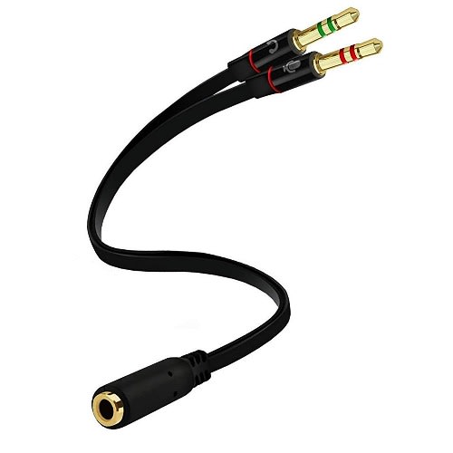 Audio Jack 2 To 1 Splitter Cable