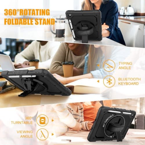 Defender Case For Samsung Galaxy Tab A 8.0 Case 2019 Stand Handle For T290 Sm-t295 Black