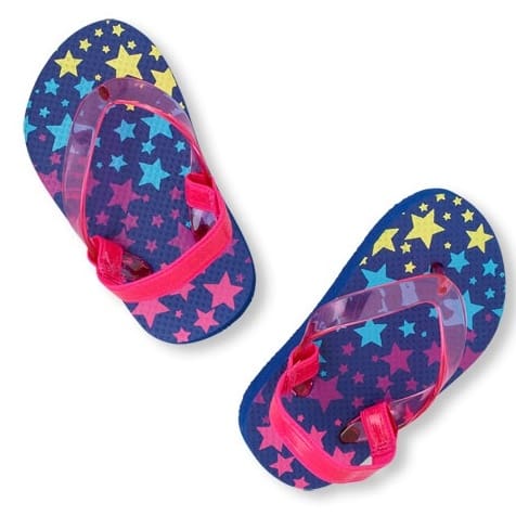 Girls' Stars Print Flip Flop
