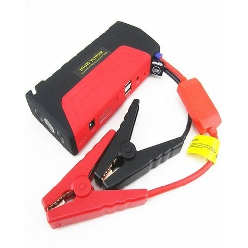 Car Jump Starter Power Bank Battery & LED Light - 12V 16800mAh - Red