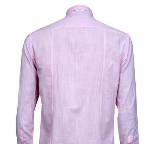 Men's Plain Long Sleeve Shirt- Pink- Msht-4026