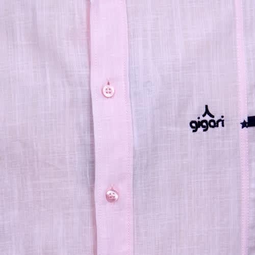 Men's Plain Long Sleeve Shirt- Pink- Msht-4026