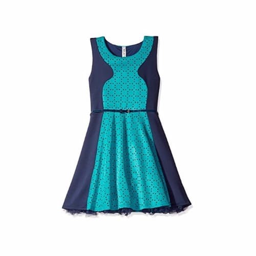 Colour Block Skater Dress - Multicolour