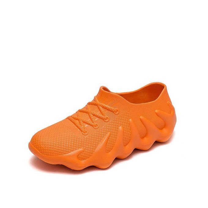 Rain Shoes Women's Short Rubber Shoes Fashion Wear Non-slip Waterproof Orange
