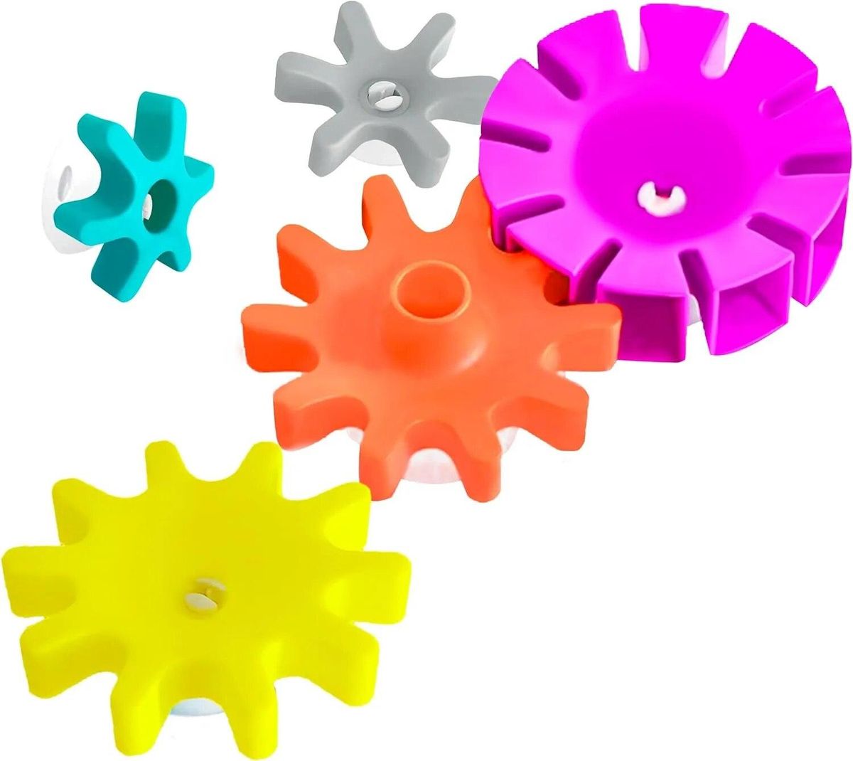 Water Gear Rotating Toys Baby Shower Color Water Wheel Suction Cup Spinner Water Toys Spinning Gear Suction Bath Toys for Kids