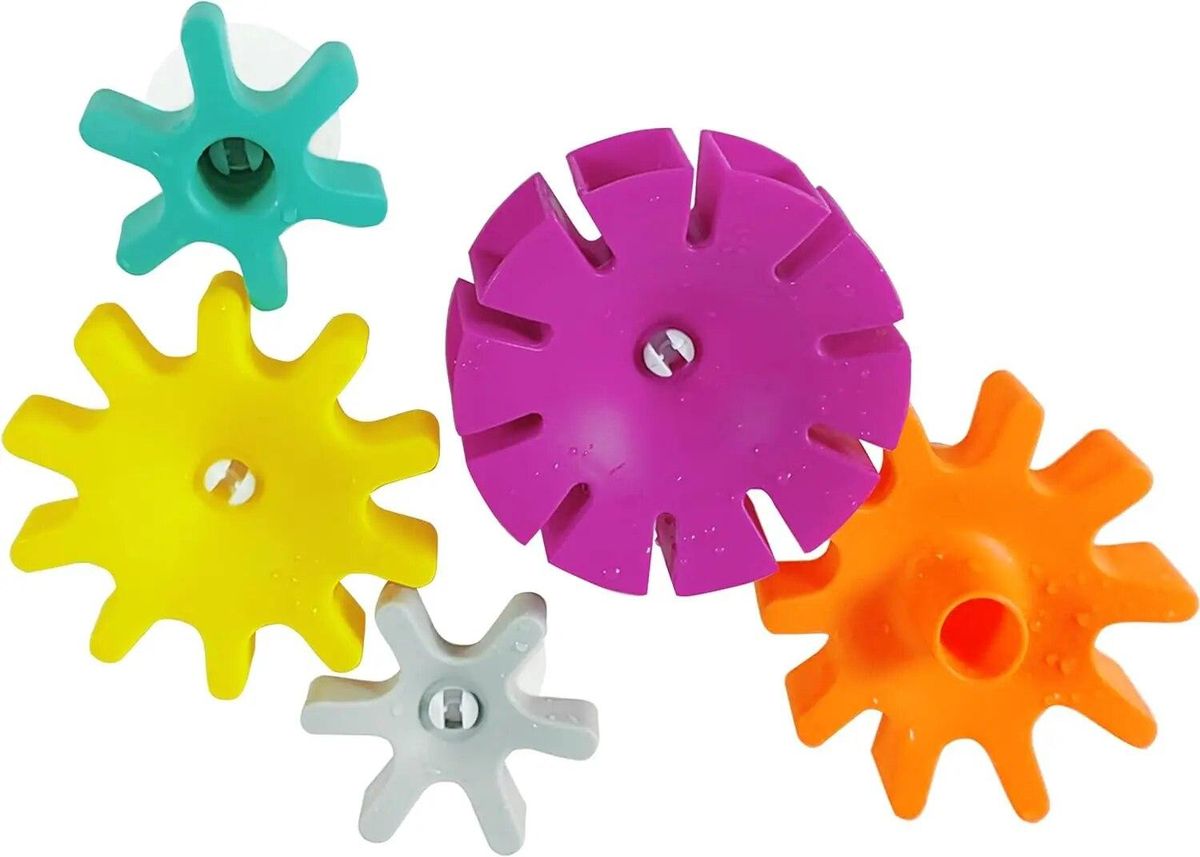Water Gear Rotating Toys Baby Shower Color Water Wheel Suction Cup Spinner Water Toys Spinning Gear Suction Bath Toys for Kids