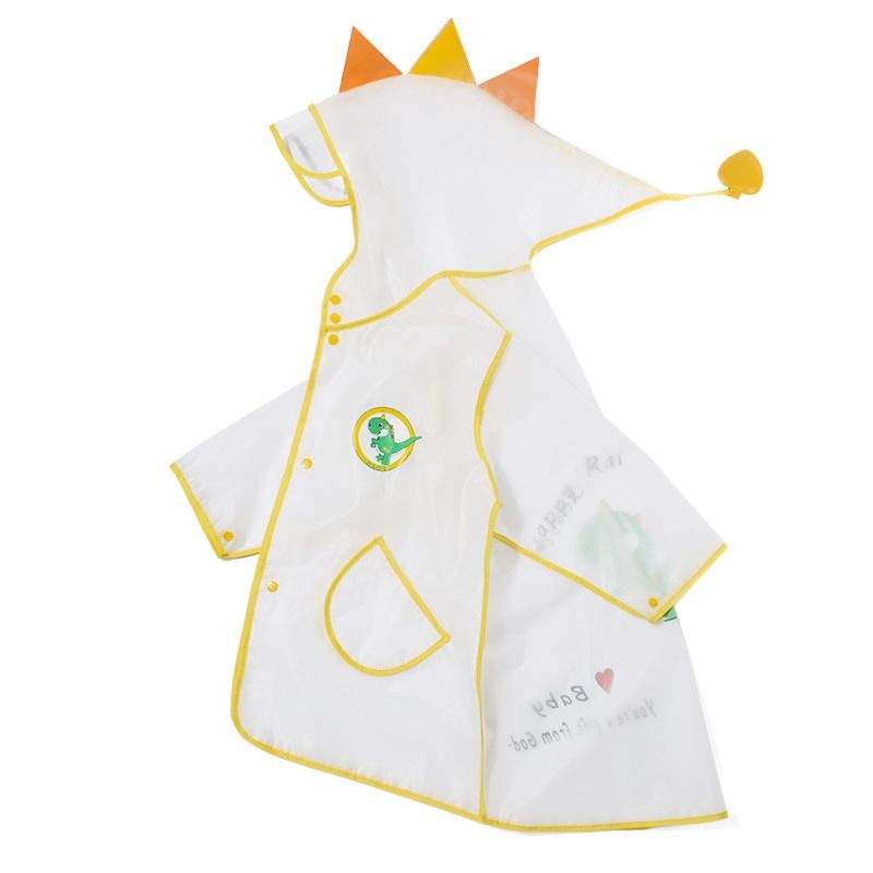 Carton Children Raincoat With Schoolbag Seat Poncho-Frog