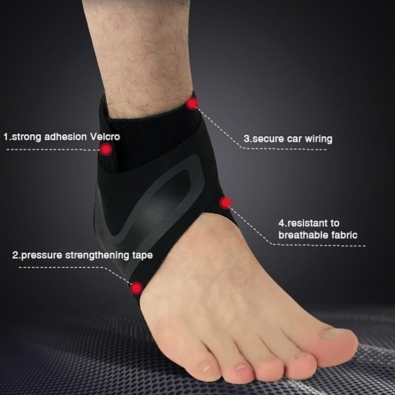 1Pc Ankle Sport Ankle Support  Elastic High Protect Guard Band Safety Running Basketball Fitness Foot Heel Wrap Bandage-1Pc Right