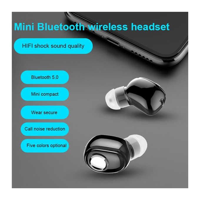 Mini In-Ear 5.0 Bluetooth Earphone HiFi Wireless Headset With Mic Sports Earbuds