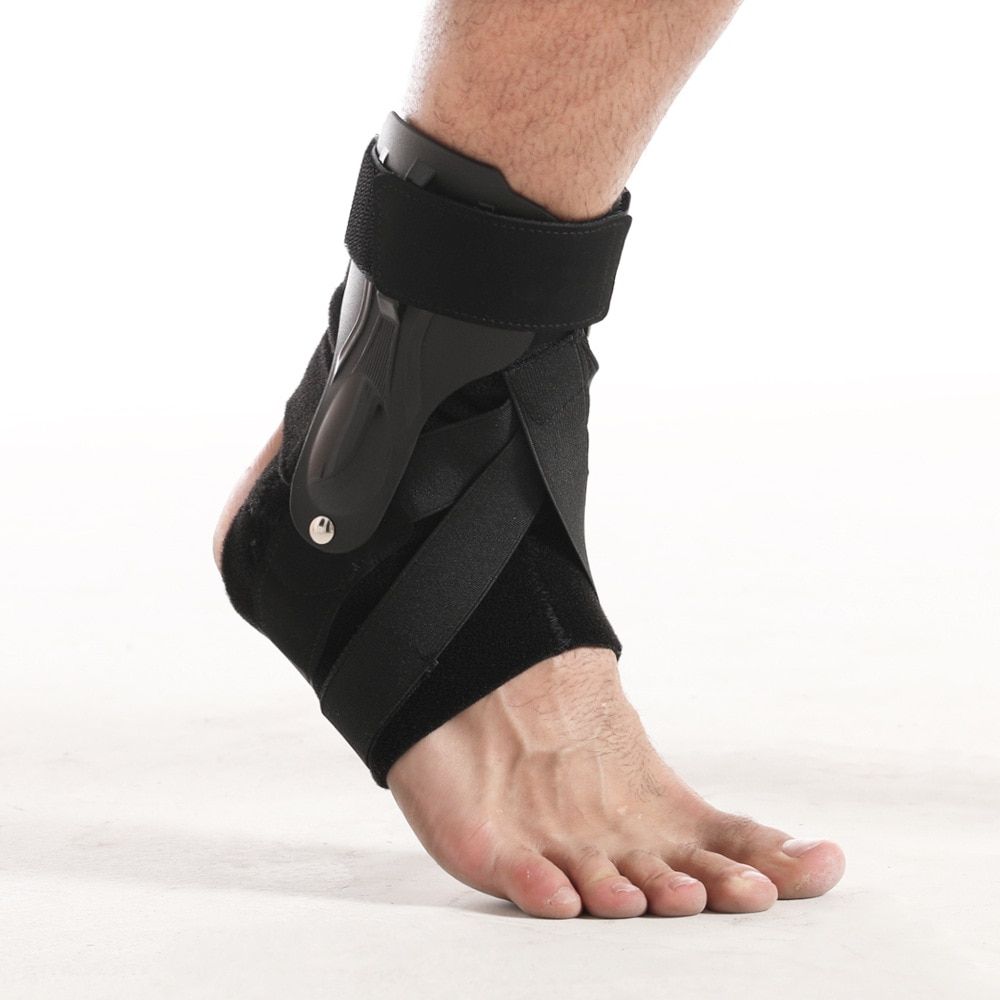 1PC Ankle Support S  Bandage Foot Guard Protector Adjustable Ankle Sprain Orthosis Stabilizer Plantar Fasciitis Wrap-Gray