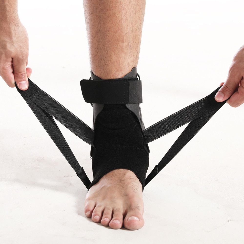 1PC Ankle Support S  Bandage Foot Guard Protector Adjustable Ankle Sprain Orthosis Stabilizer Plantar Fasciitis Wrap-Gray