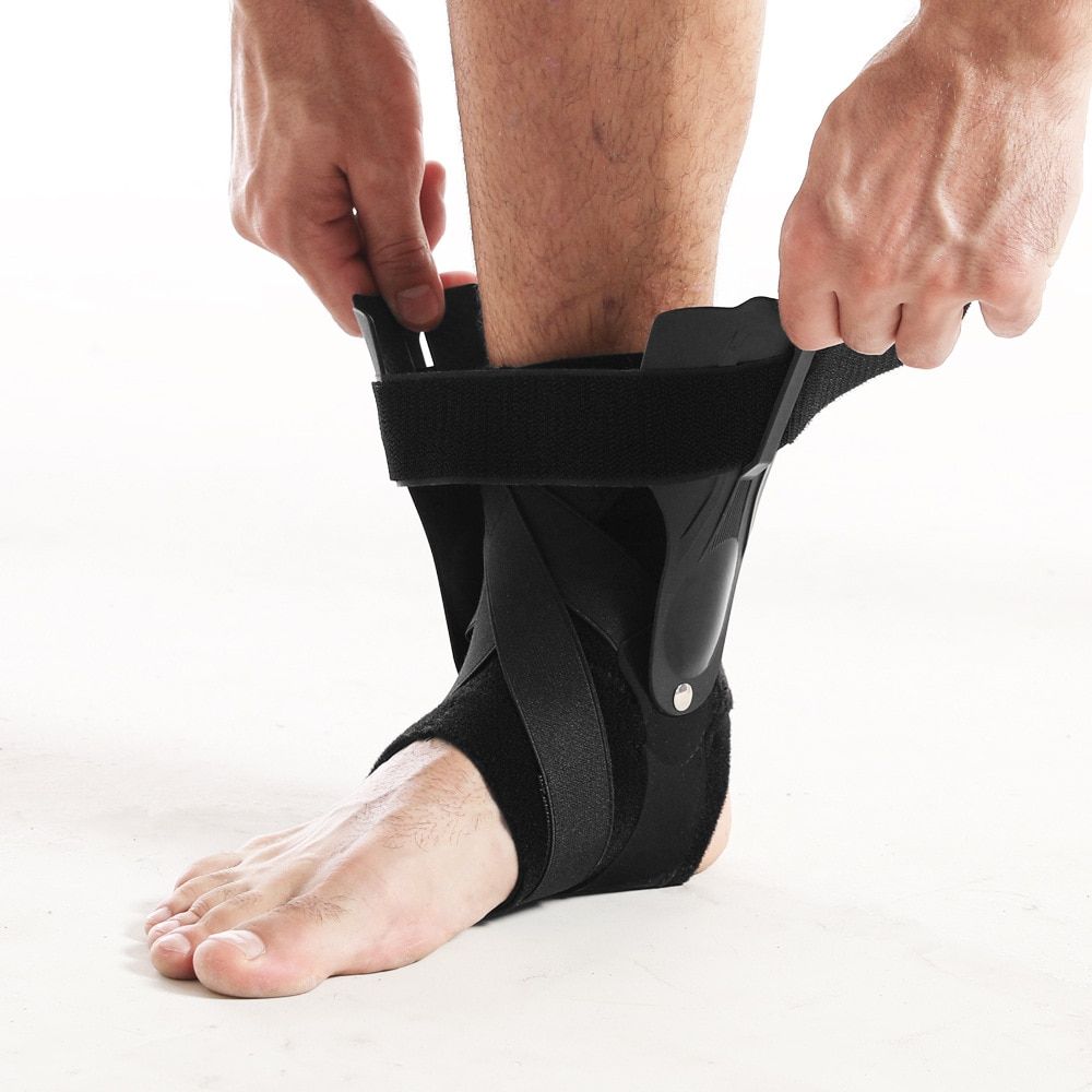 1PC Ankle Support S  Bandage Foot Guard Protector Adjustable Ankle Sprain Orthosis Stabilizer Plantar Fasciitis Wrap-Gray