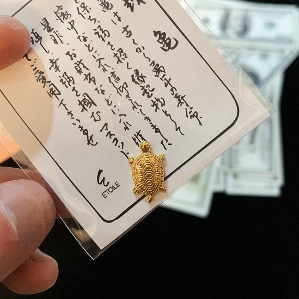 Money turtle small golden turtle money clip mascot lucky charm trinkets Money turtle