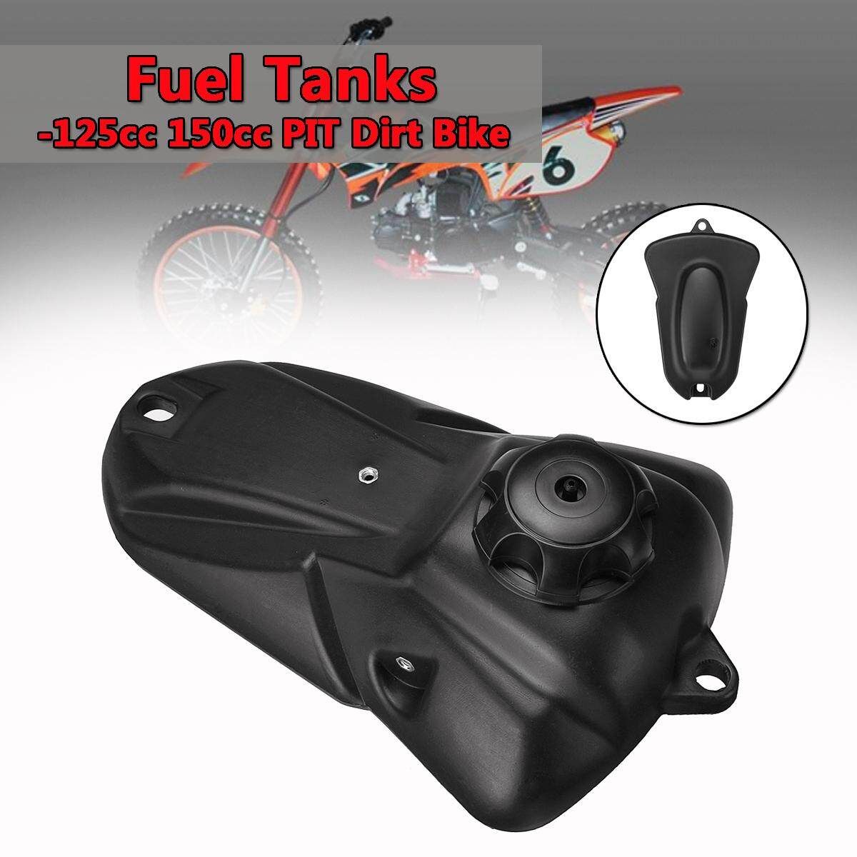Motorcycle Gas Fuel Tank + Cap Kit For 125cc 150cc Pit Pro Trail Dirt Bike Black