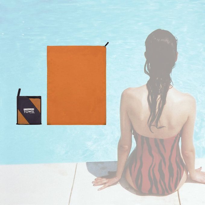 Quick-Drying Towels Microfiber Towel Bath Towel 3 Sizes Orange 40x80cm