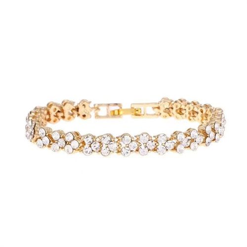 Roman Diamond Watch+Bracelet Set