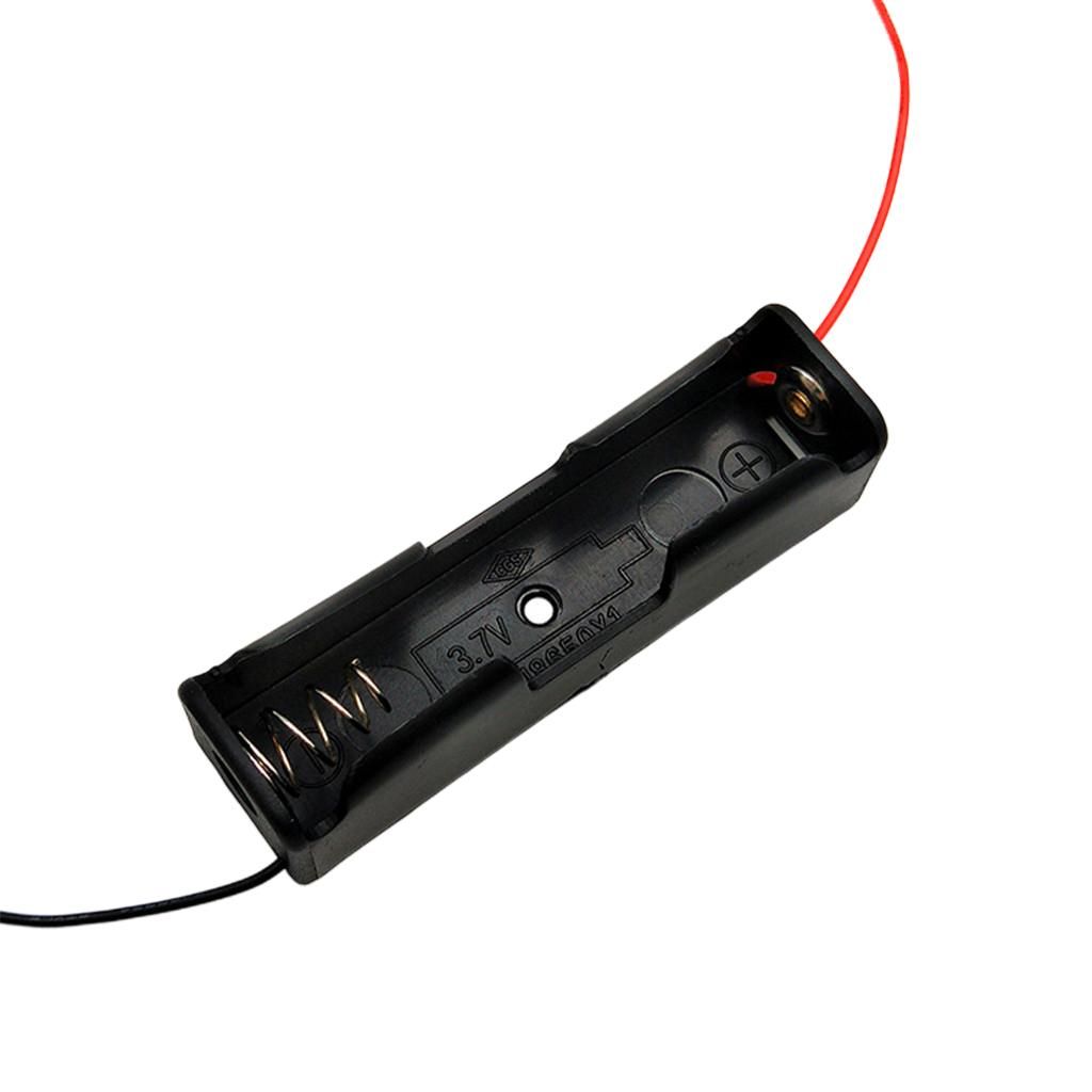 Black 18650 Acrylic  Battery Box Three.7V With Belt  80x21x18mm