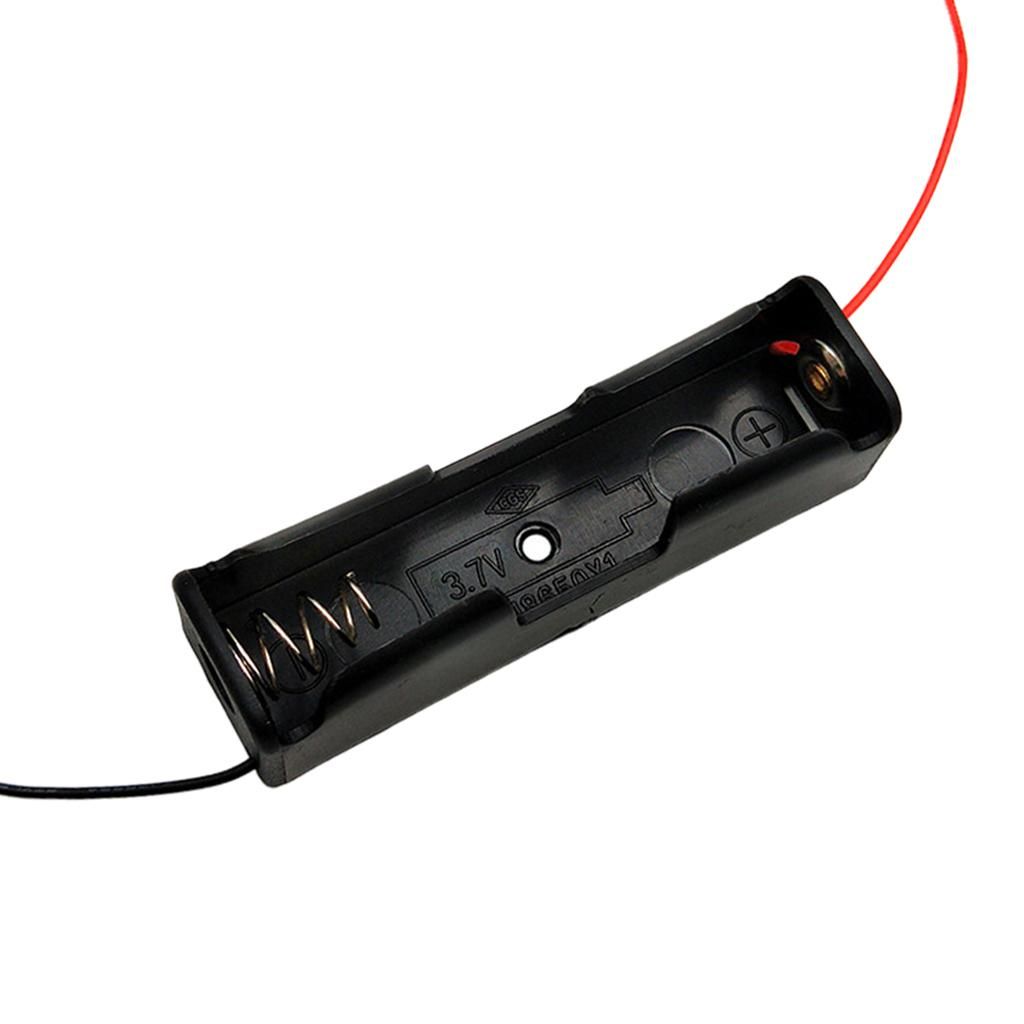 Black 18650 Acrylic  Battery Box Three.7V With Belt  80x21x18mm