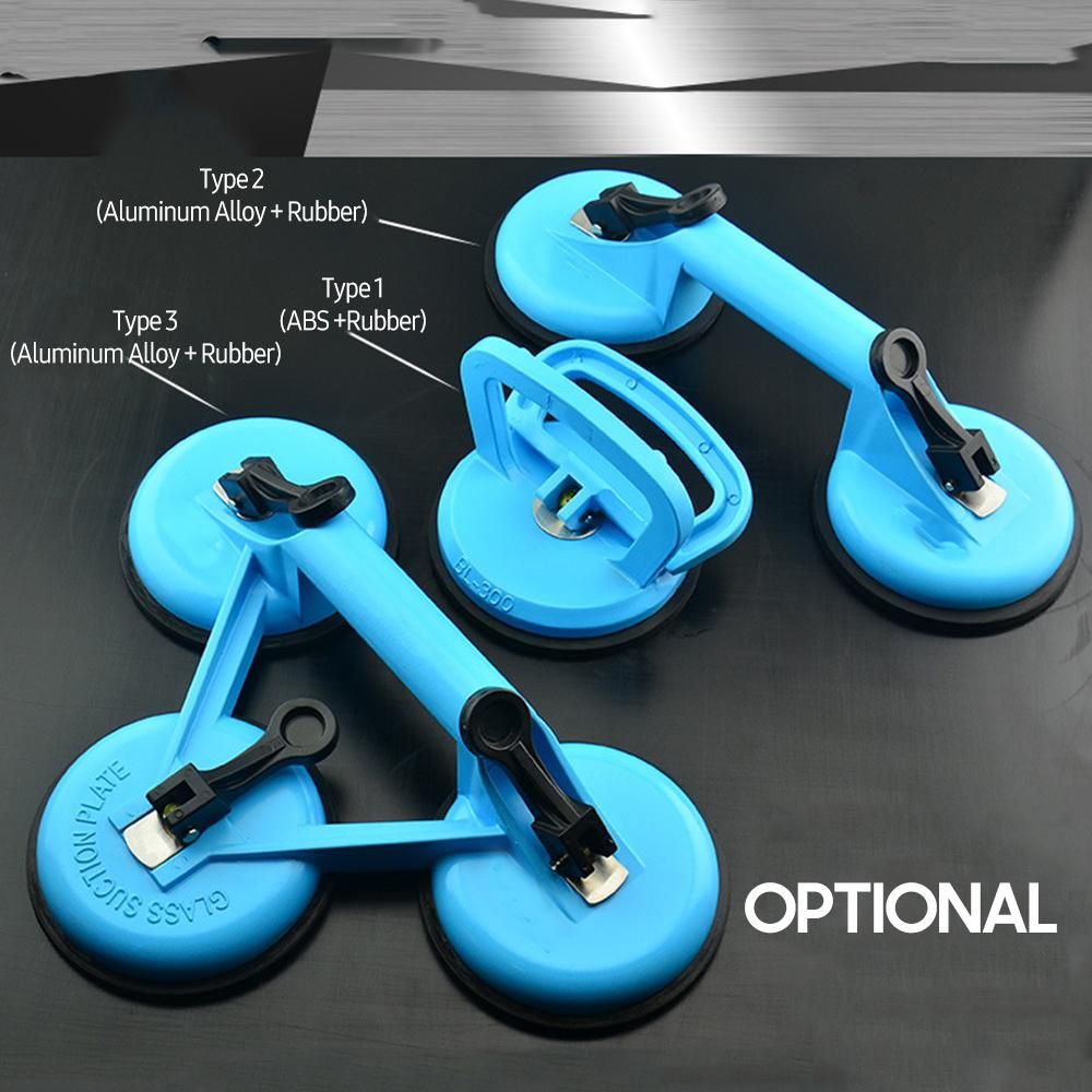 Glass Suction Cups Heavy Duty Aluminum Alloy Handheld Vacuum Panel Lifter Glass Sucker with Thick Large Rubber Pad for Lifting Moving Glass Ceramic Tiles Granite Marble