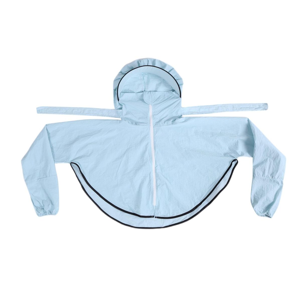 Big Waves Hat Lady Folded Covering Face and Neck Riding Anti-UV Umbrella Sun Protection Clothing Out Protection