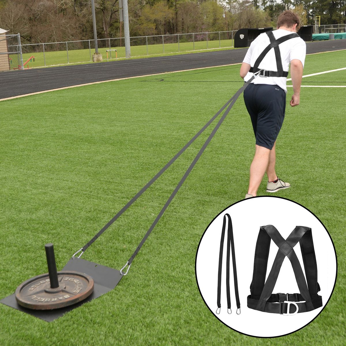 Tire Pulling Harness   Professional Weight Black