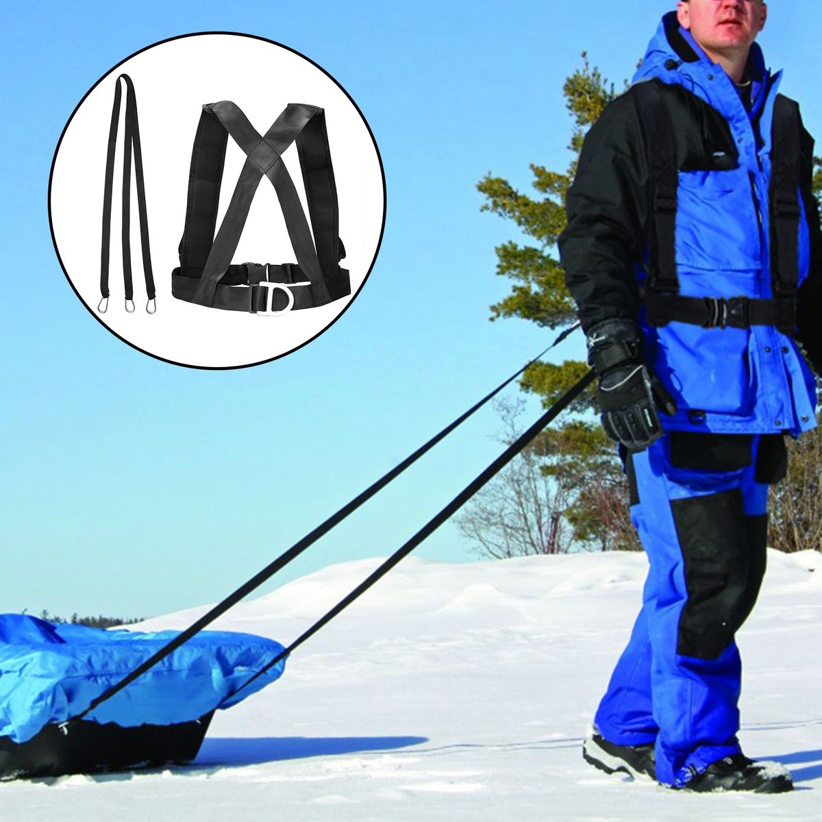 Tire Pulling Harness   Professional Weight Black