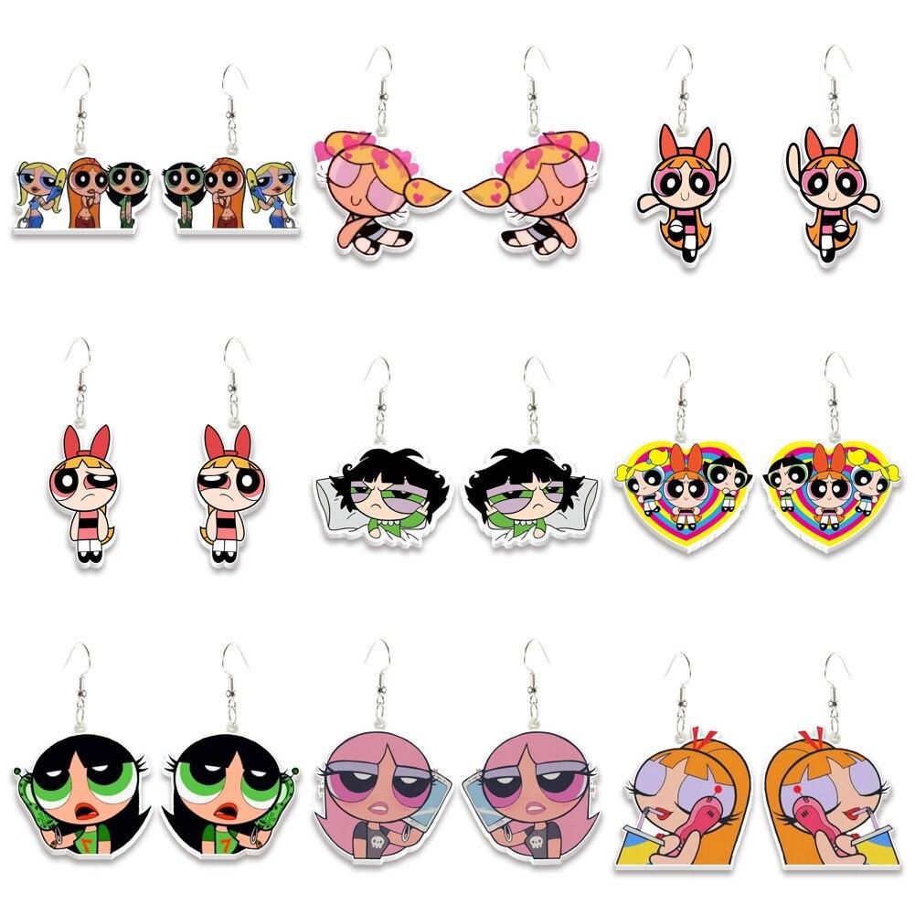 Girl Blowing Bubblegum Dangle Drop Earrings for Women Gifts Children