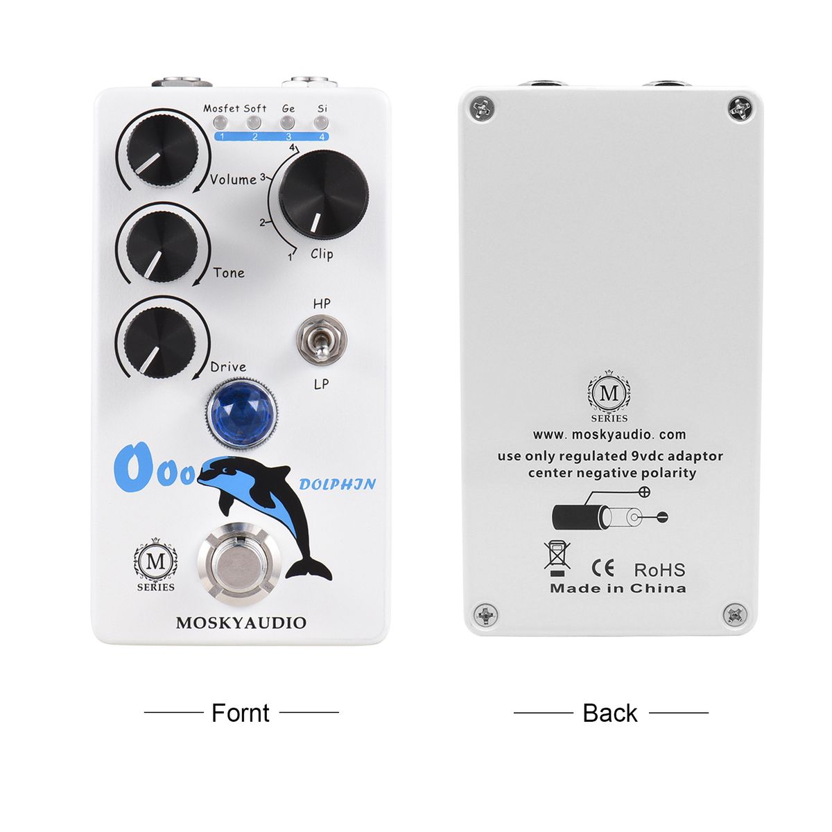 MOSKYAudio Distortion/Overdrive Guitar Effect Pedal 4 Mode
