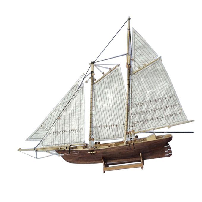 America's Cup America Sailboat 16" Built Wooden Model Yacht Boat